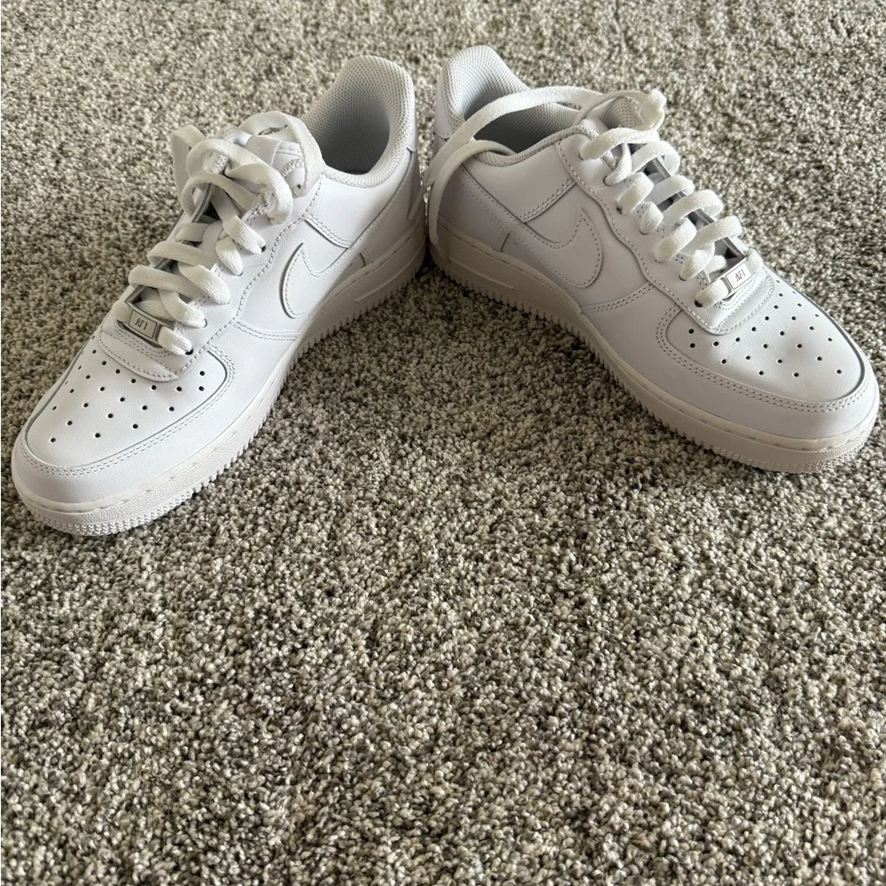 Nike Air Force 1 White Sneakers - Picture 2 of 6